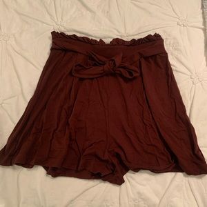 Burgundy soft shorts